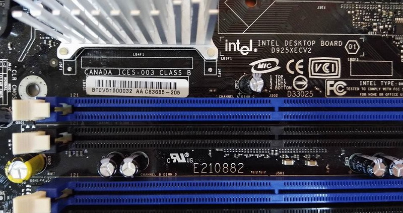 INTEL DESKTOP BOARD D925XECV2 C83685 205 E210882 PLC DCS SERVO 